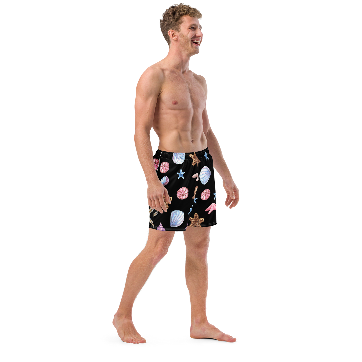 Seashell Pattern Swim Trunks