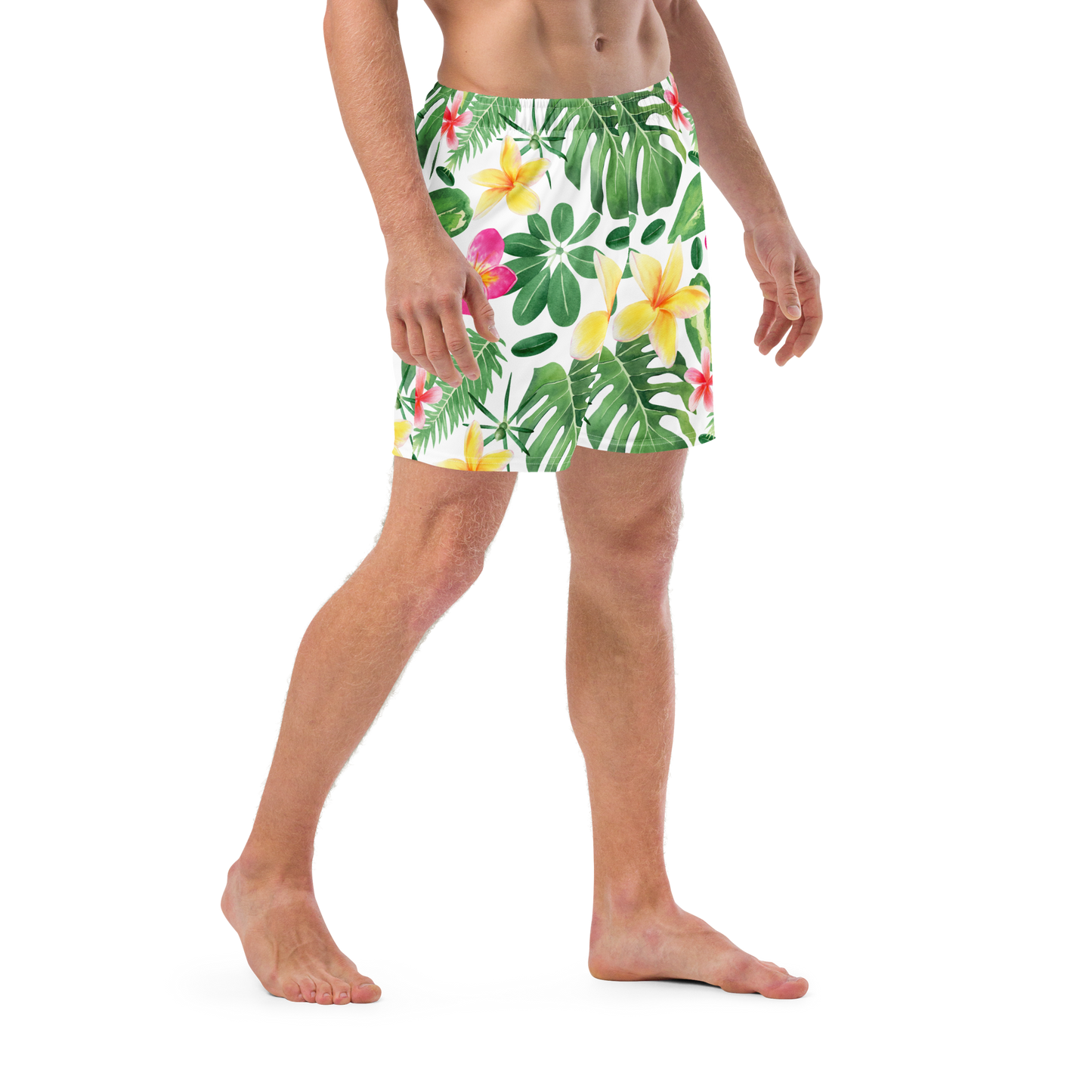 Tropical Plants Pattern Swim Trunks