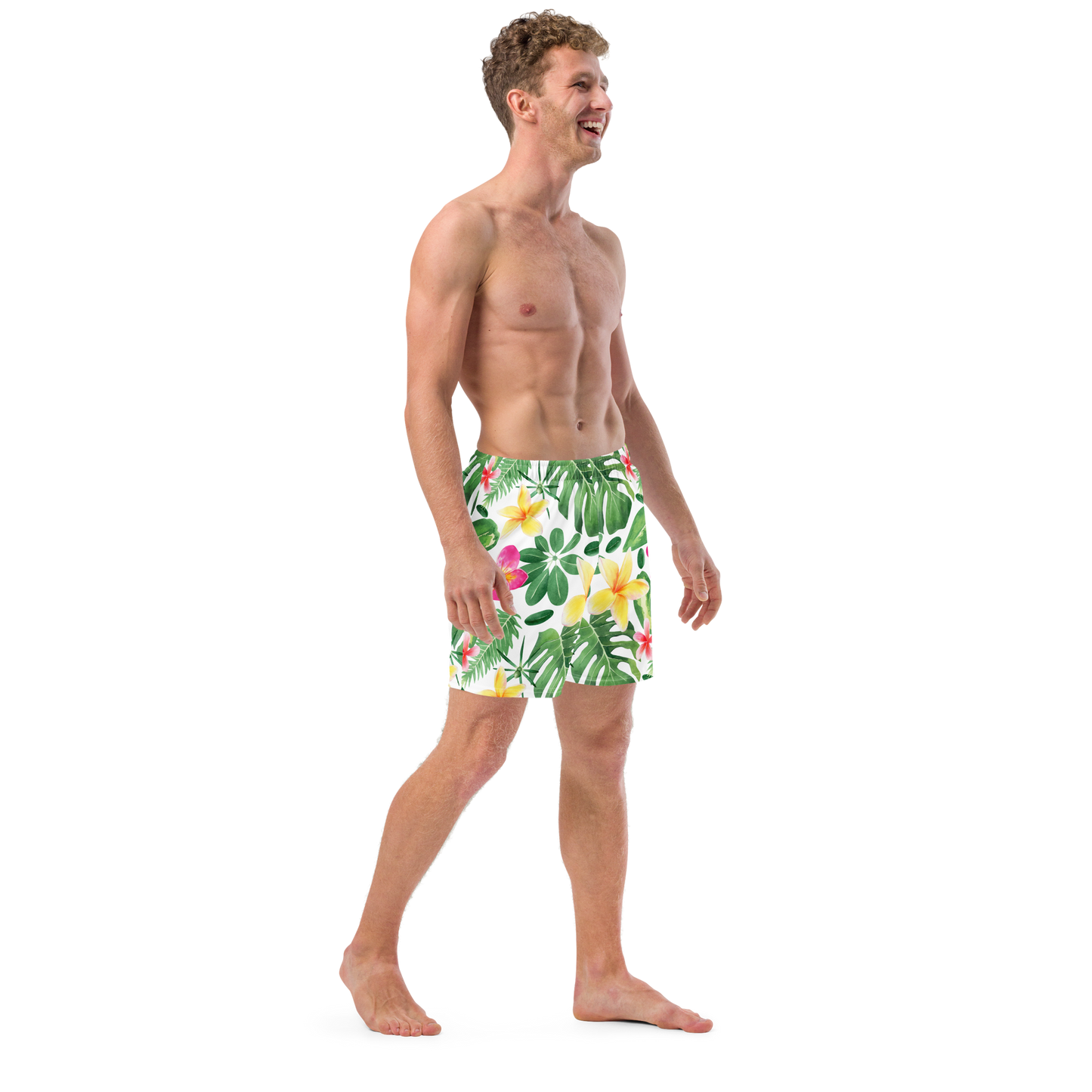 Tropical Plants Pattern Swim Trunks