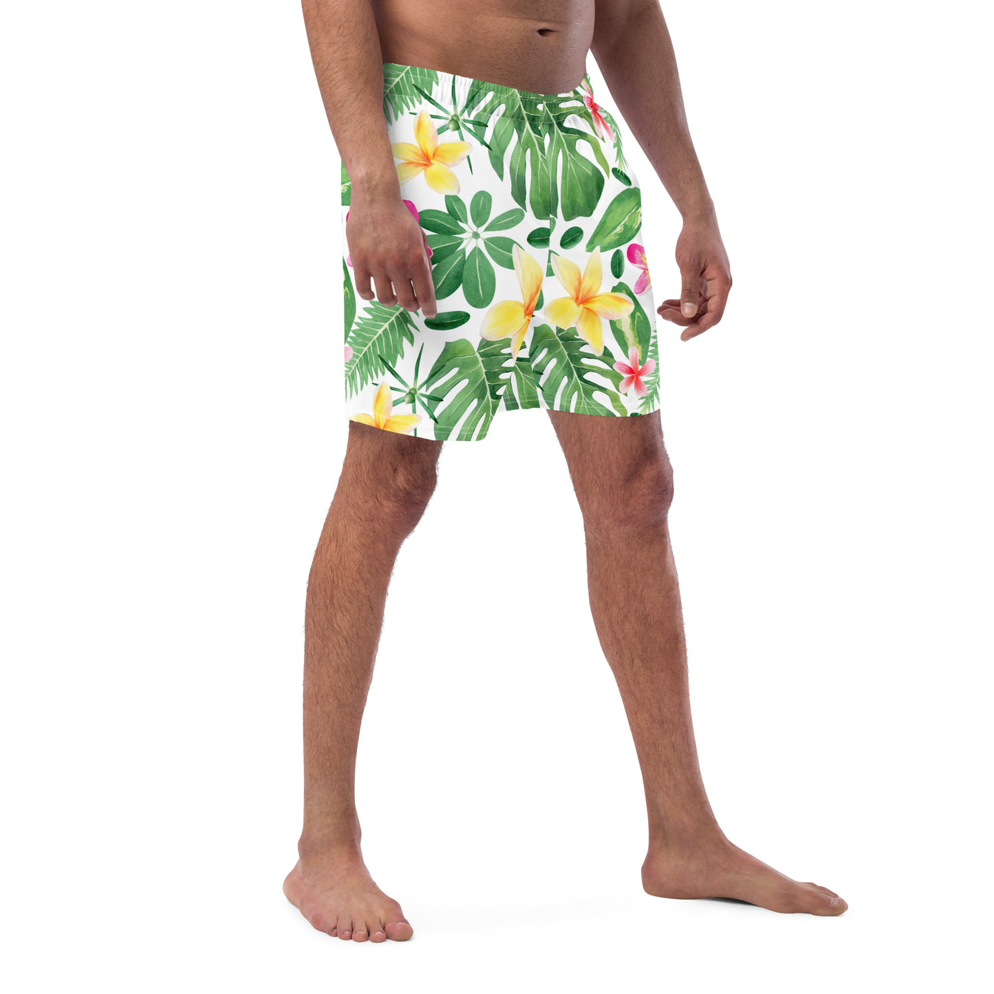 Tropical Plants Pattern Swim Trunks