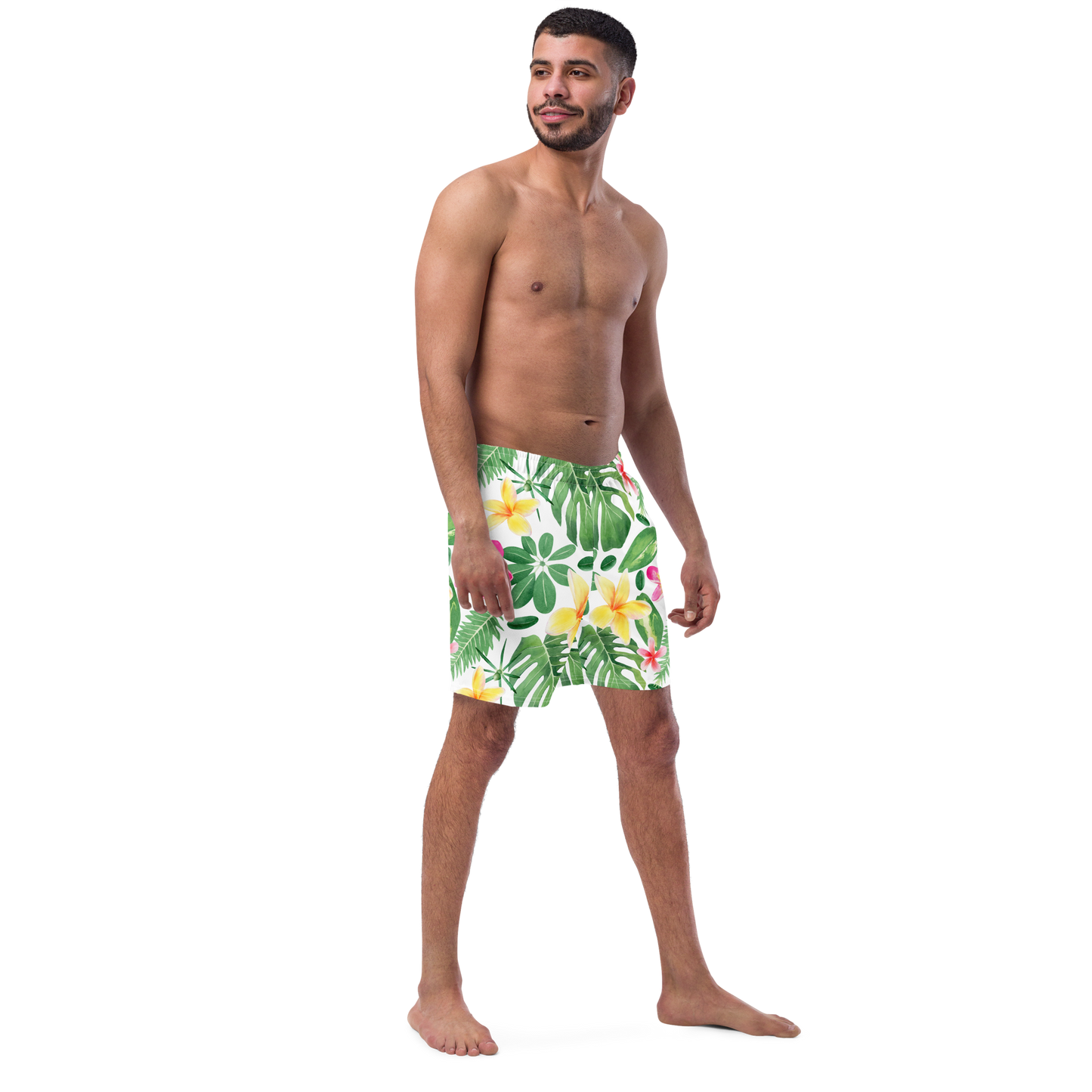 Tropical Plants Pattern Swim Trunks