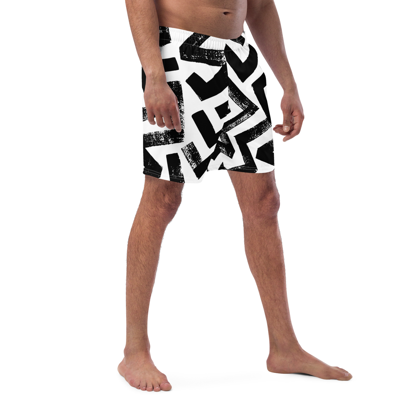 Bold Print Recycled Swim Trunks