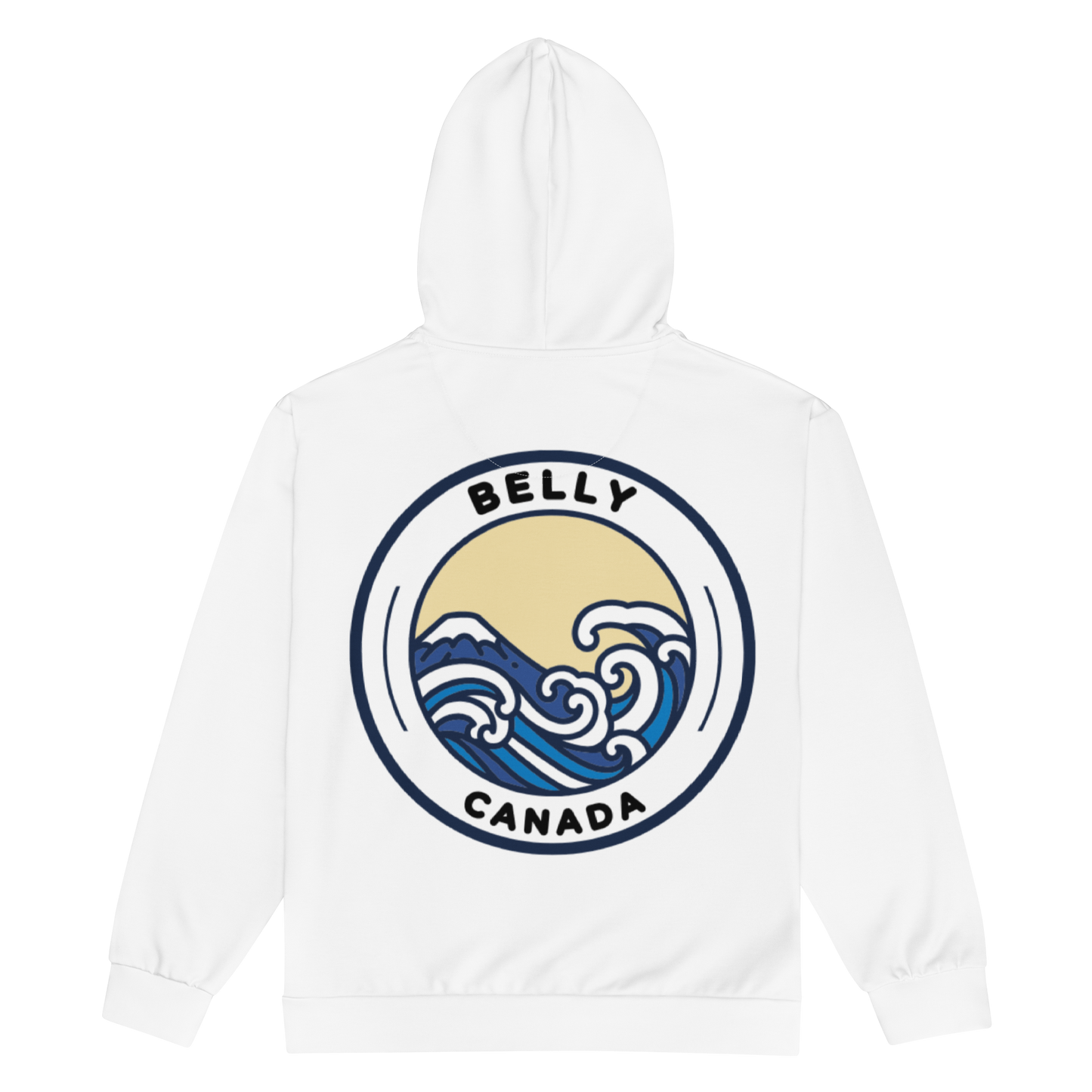 Men's Belly White Zip Hoodie