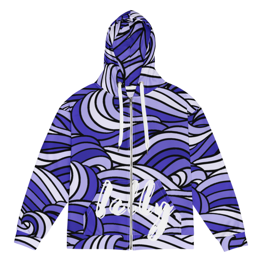 Women's Watter Pattern Zip Hoodie