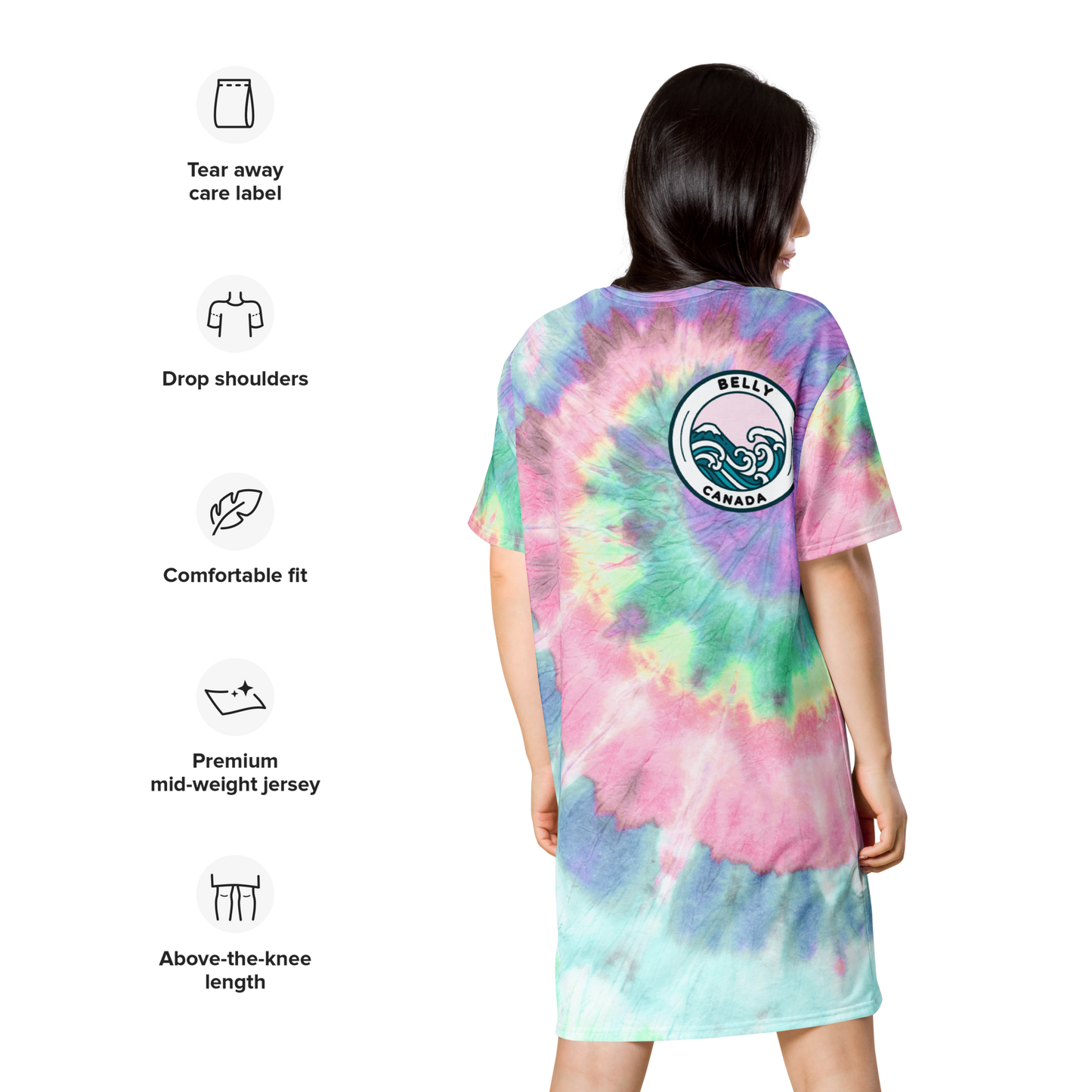 Women's Tie-Dye T-Shirt Dress