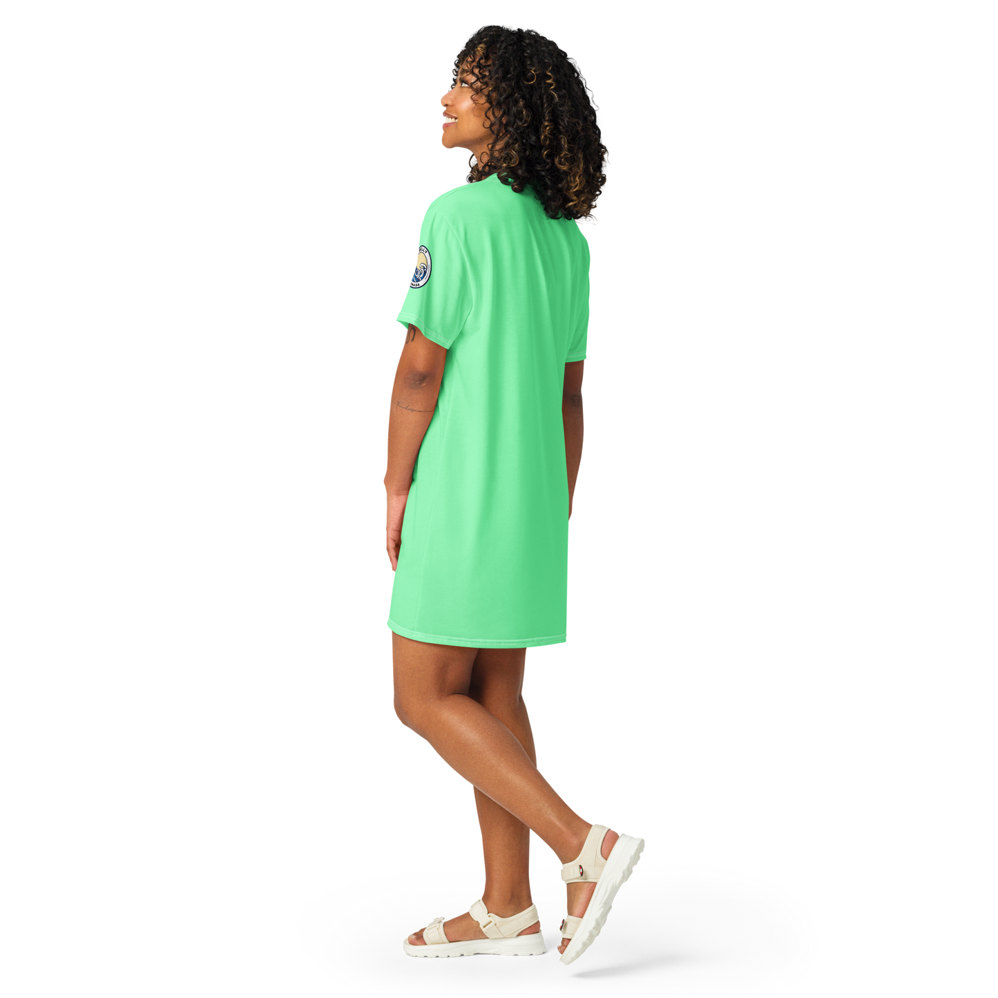 Women's flʊəresənt green T-Shirt Dress