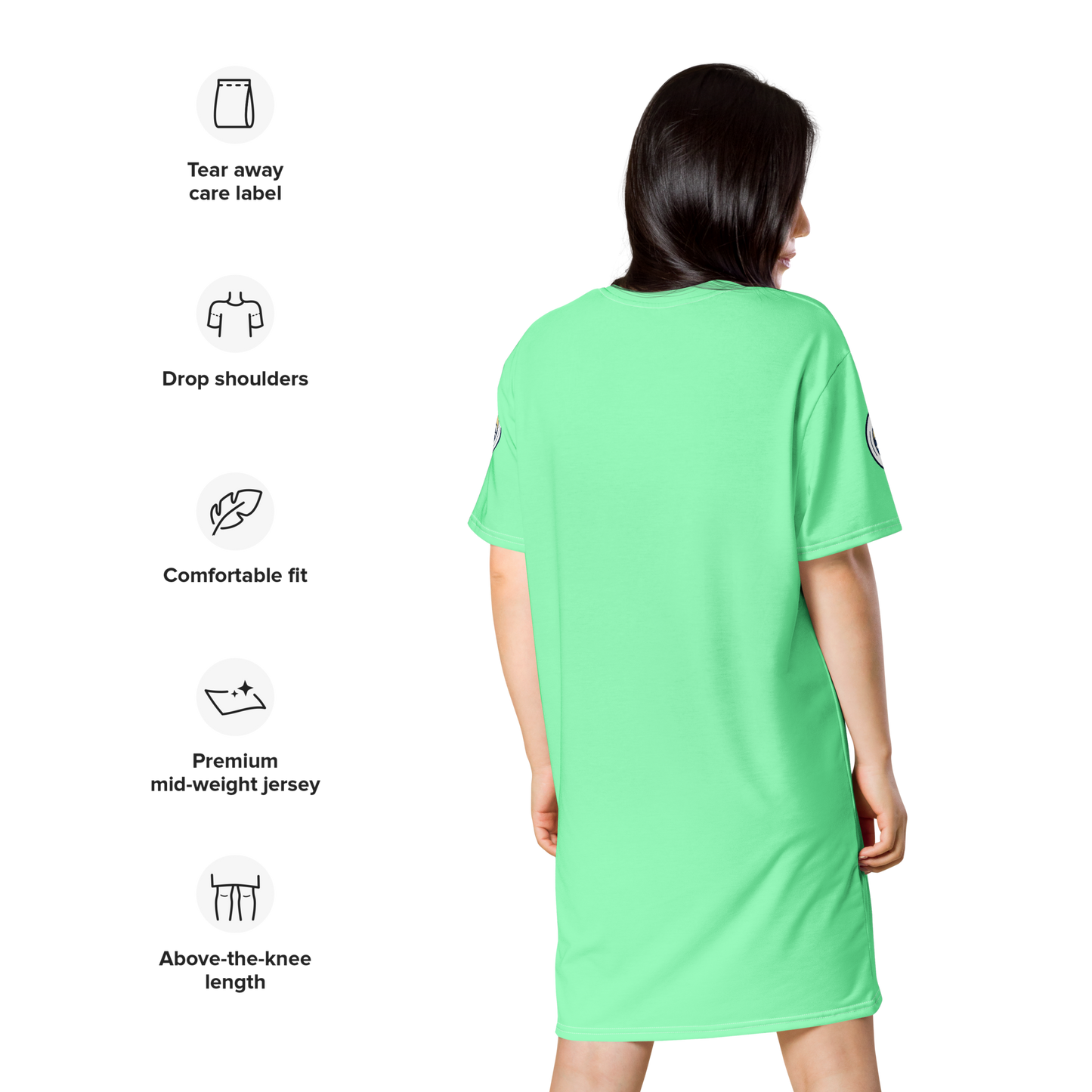 Women's flʊəresənt green T-Shirt Dress