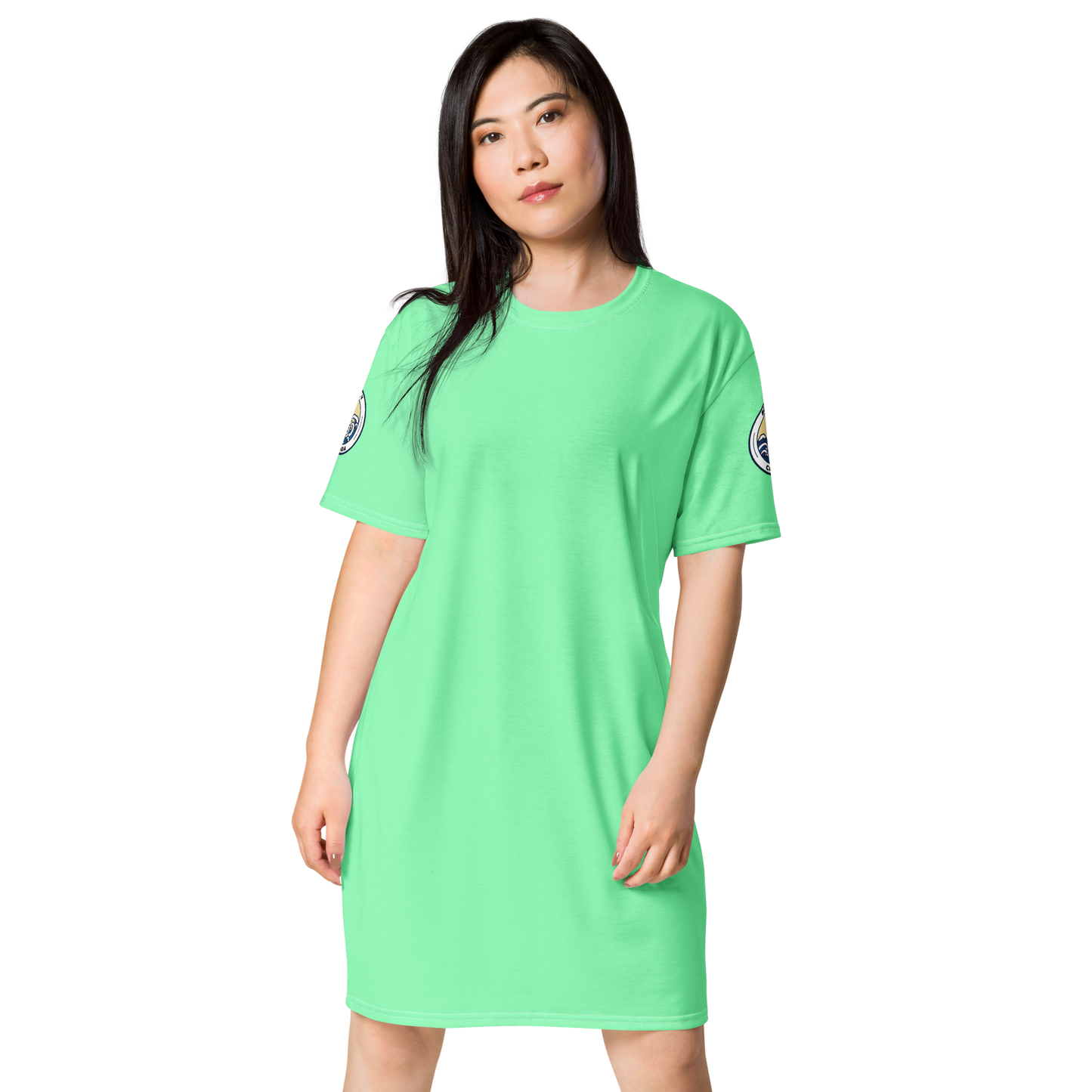 Women's flʊəresənt green T-Shirt Dress