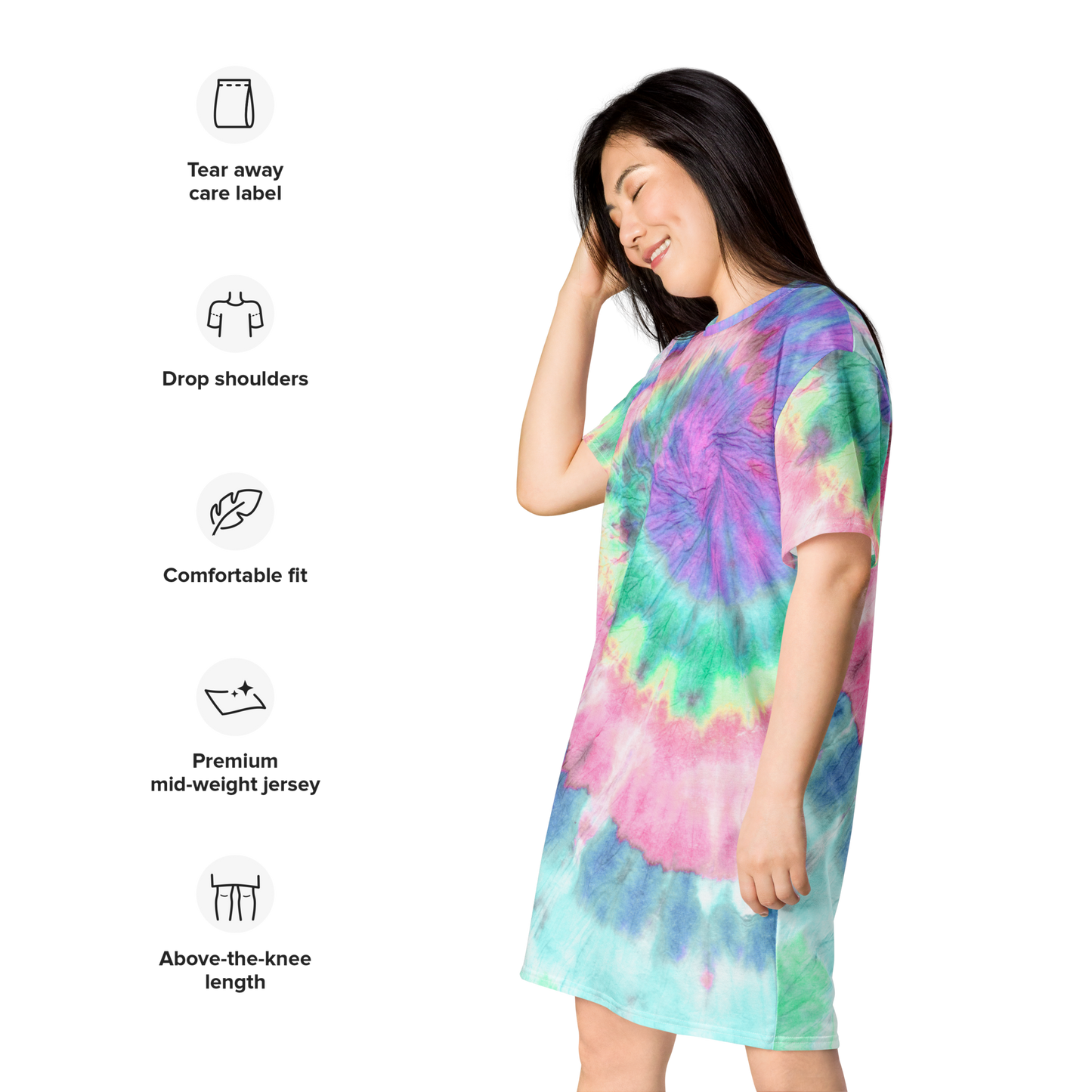 Women's Tie-Dye T-Shirt Dress