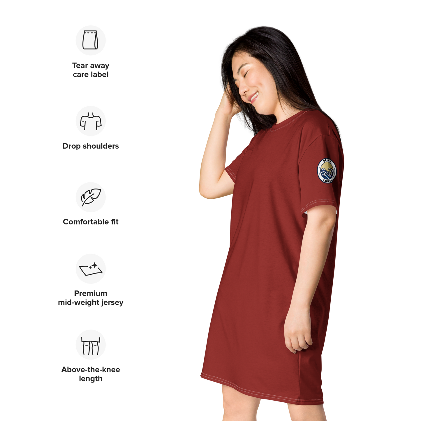 Women's məˈruːn/ mə-ROON T-Shirt Dress