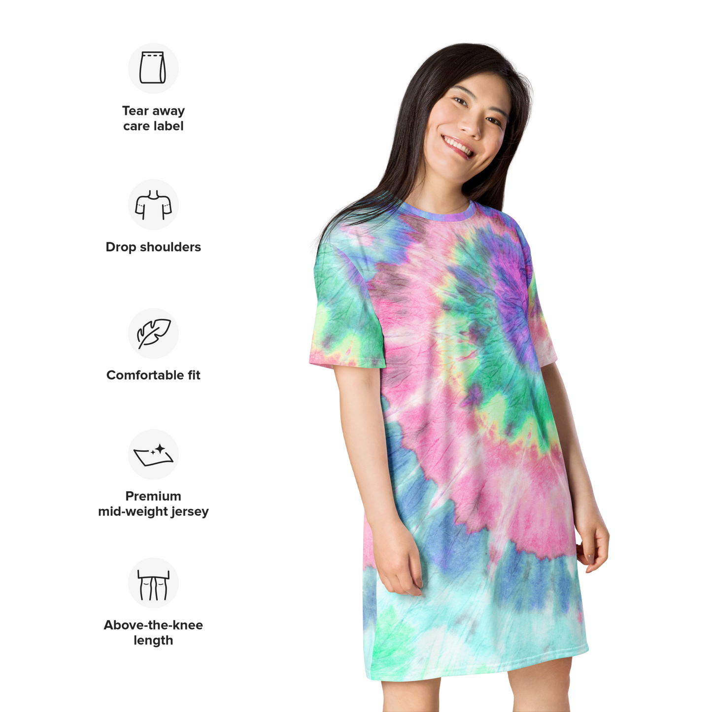 Women's Tie-Dye T-Shirt Dress