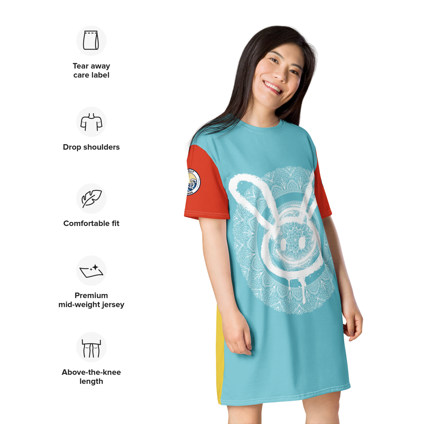 Women's Belvedere Bunny Print T-Shirt Dress