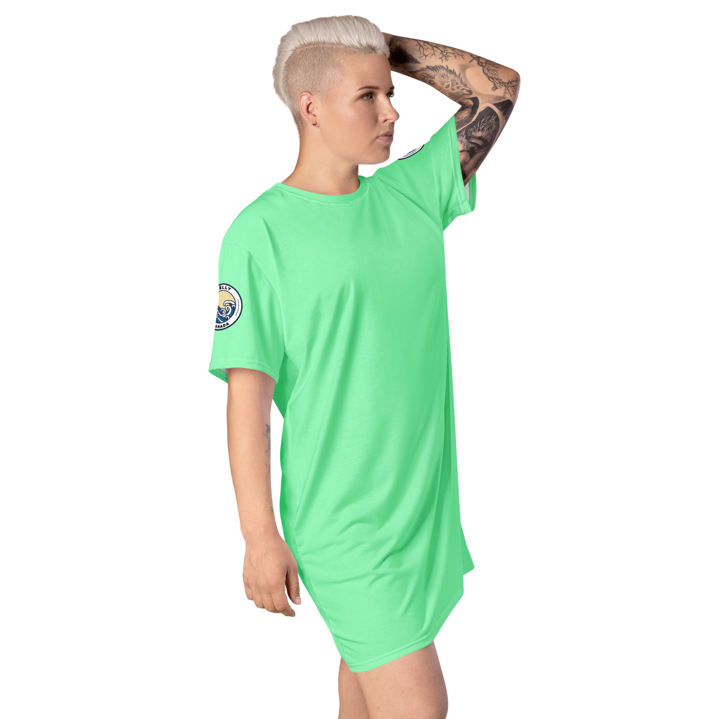 Women's flʊəresənt green T-Shirt Dress