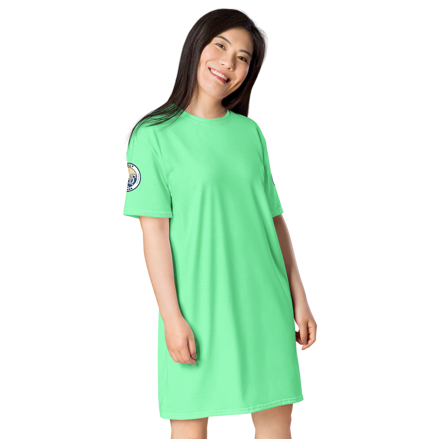 Women's flʊəresənt green T-Shirt Dress