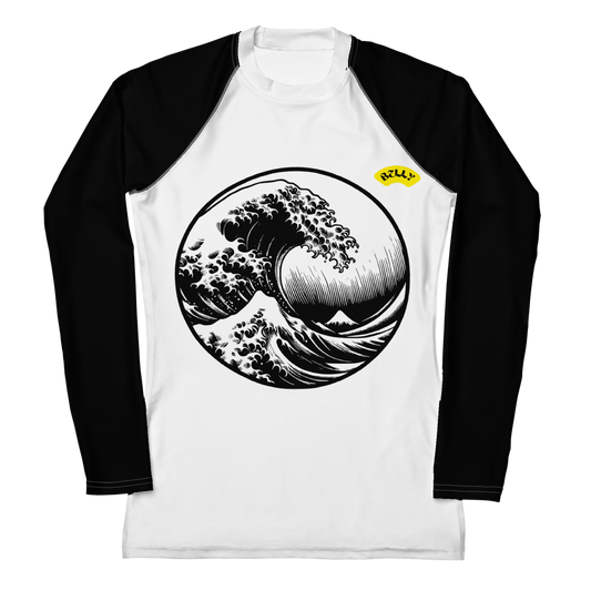 Tidal Wave of kanagawa Women's Rash Guard