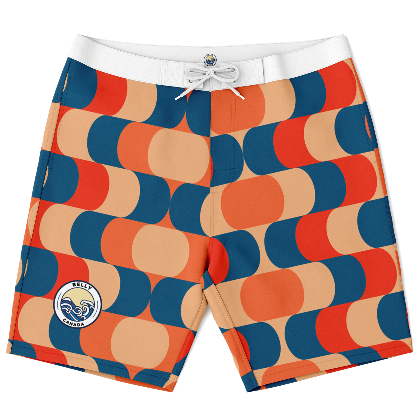 Wave Motion Pattern Board Shorts