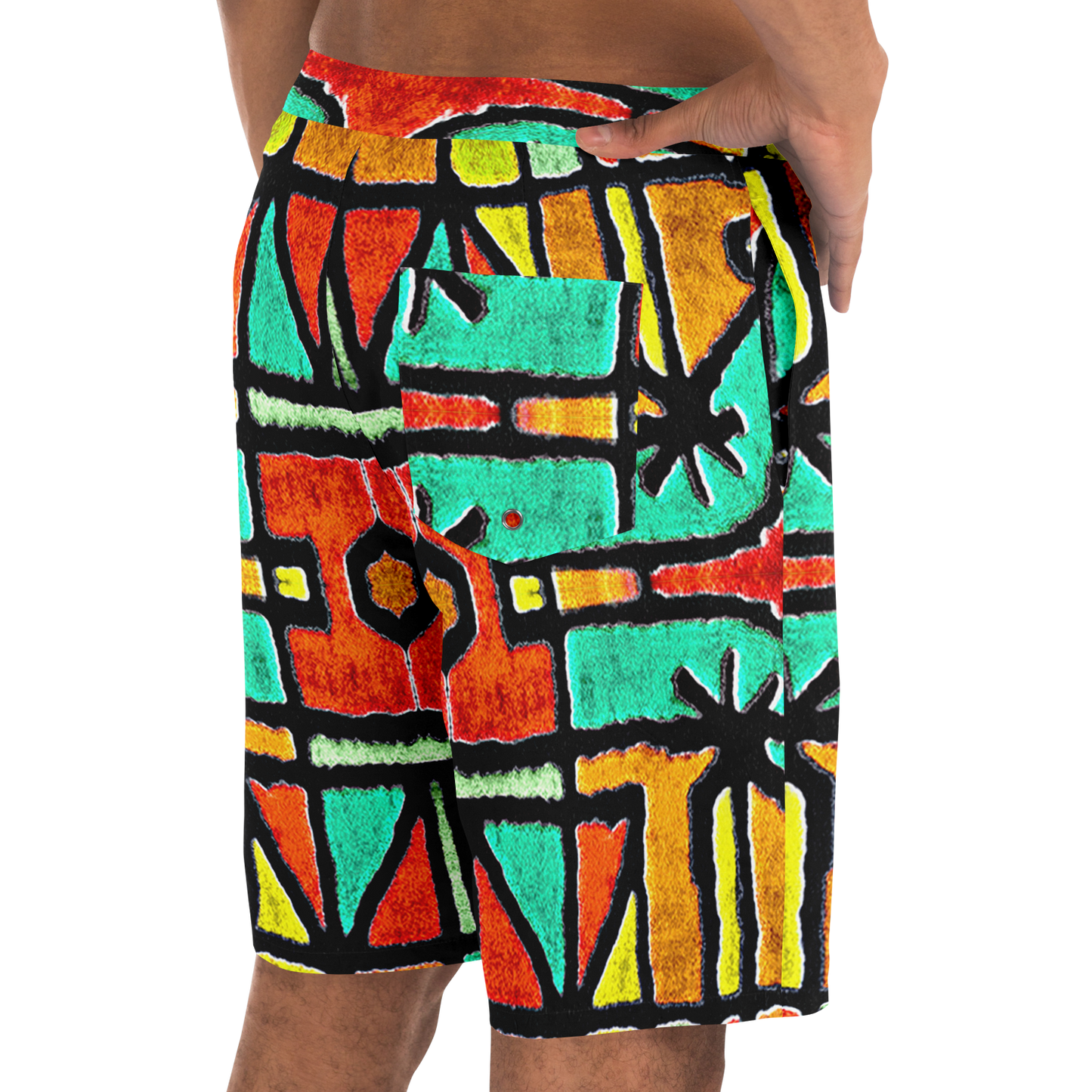 Short de bain à motifs 