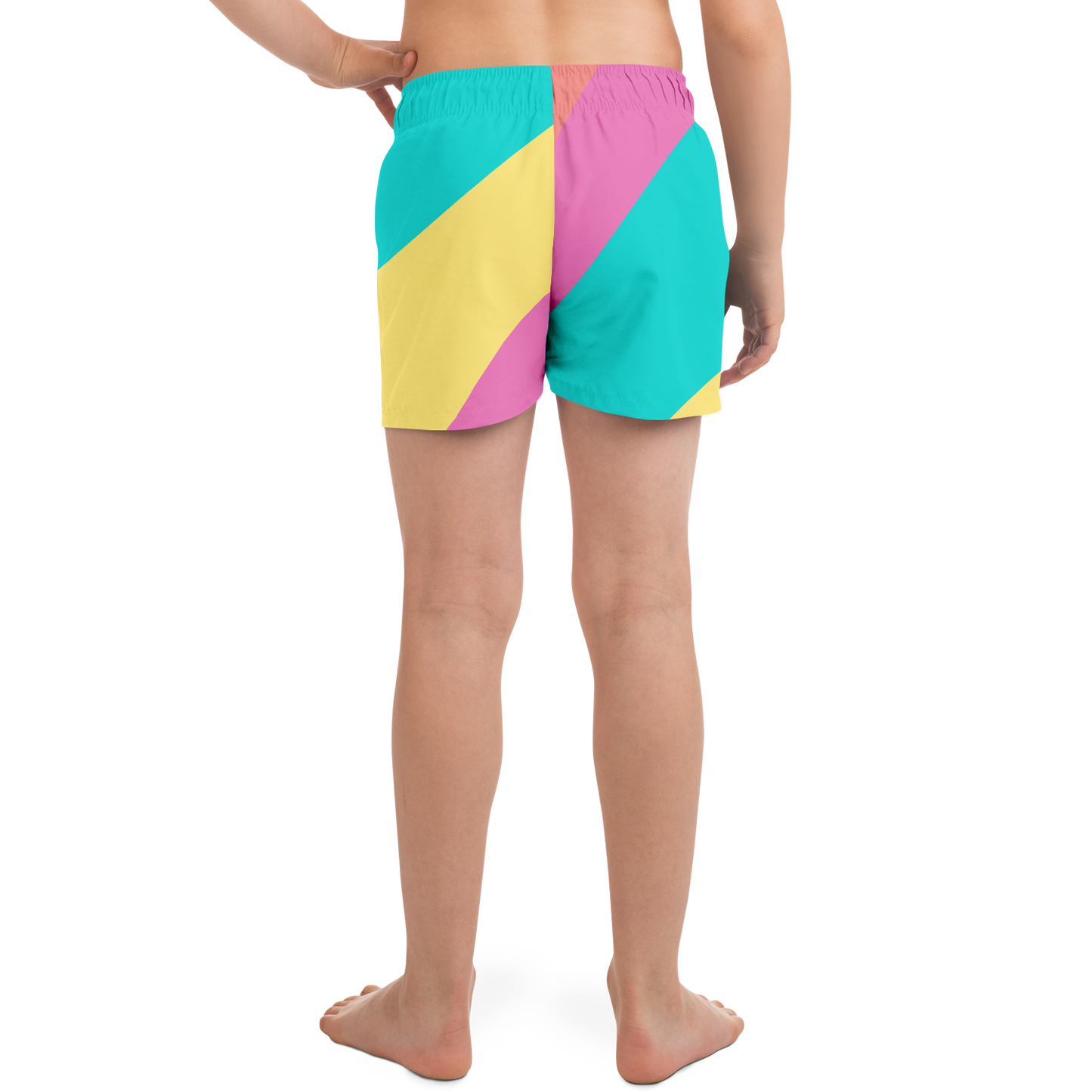 Pastel Lines Kids Swim Trunks