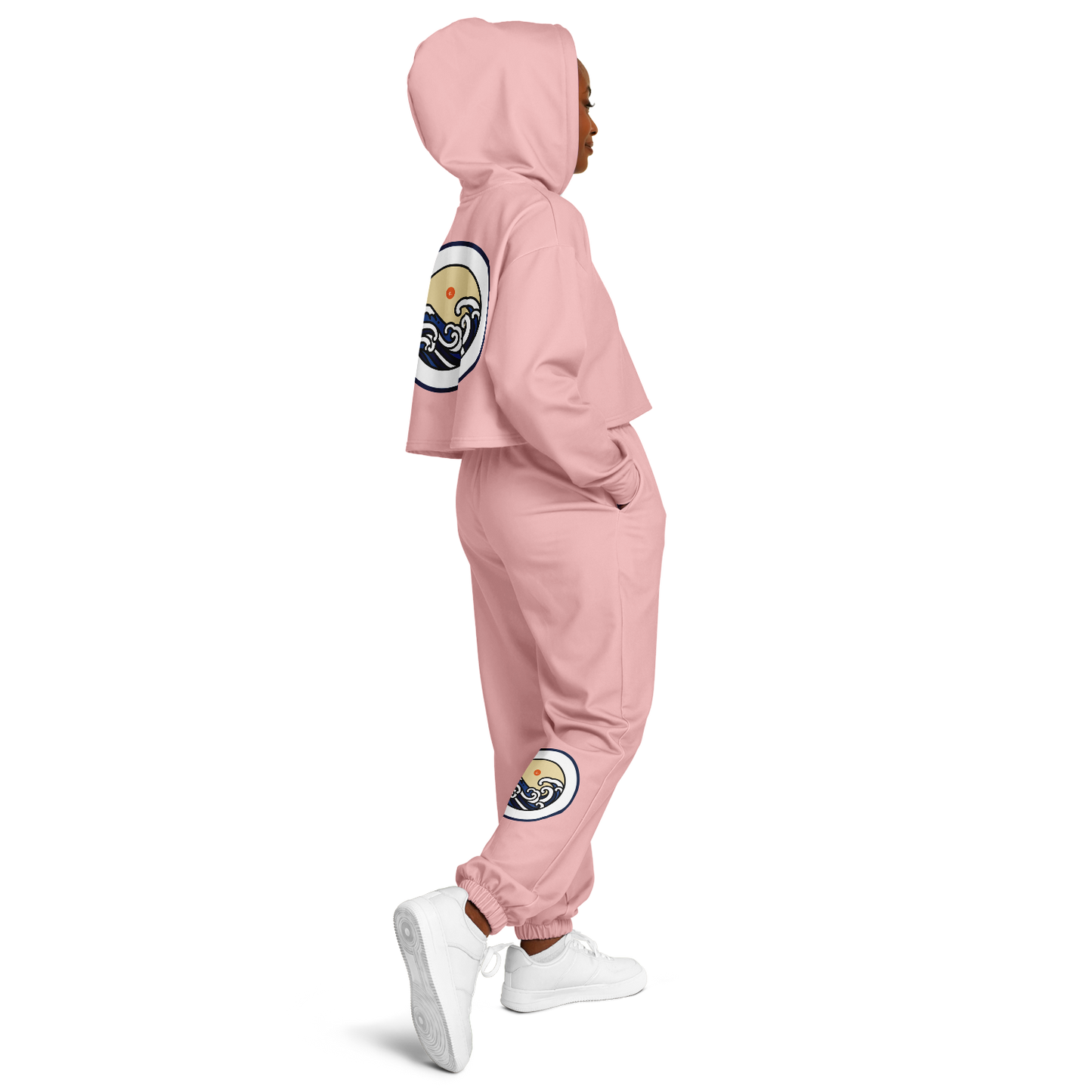 SET: Rose Crop Hoodie and Sweatpants