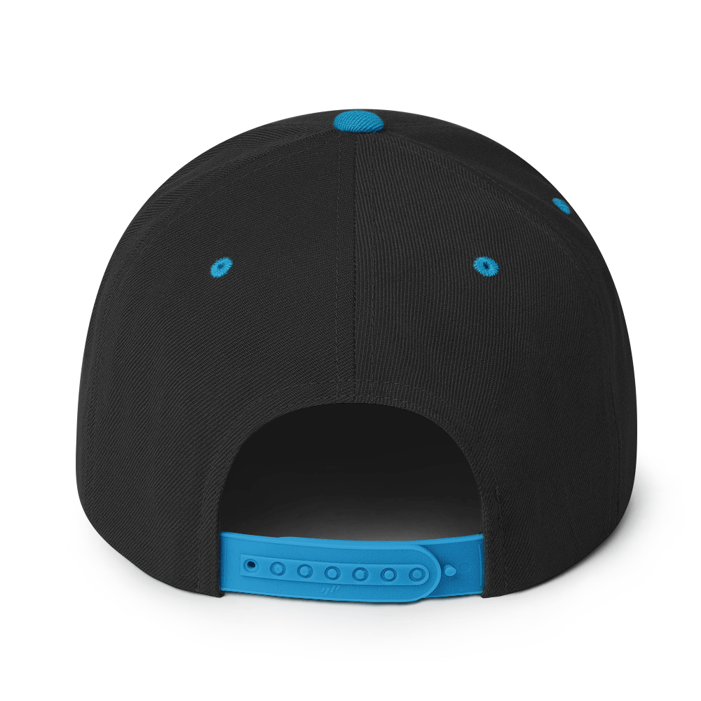 Snapback Hat with Green Undervisor