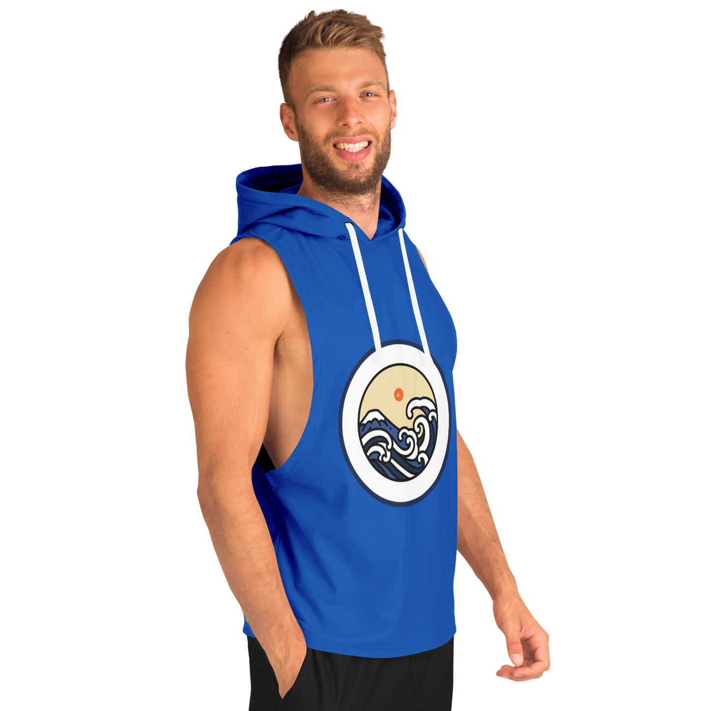 V3 Logo - Blue - Athletic Sleeveless Hoodie