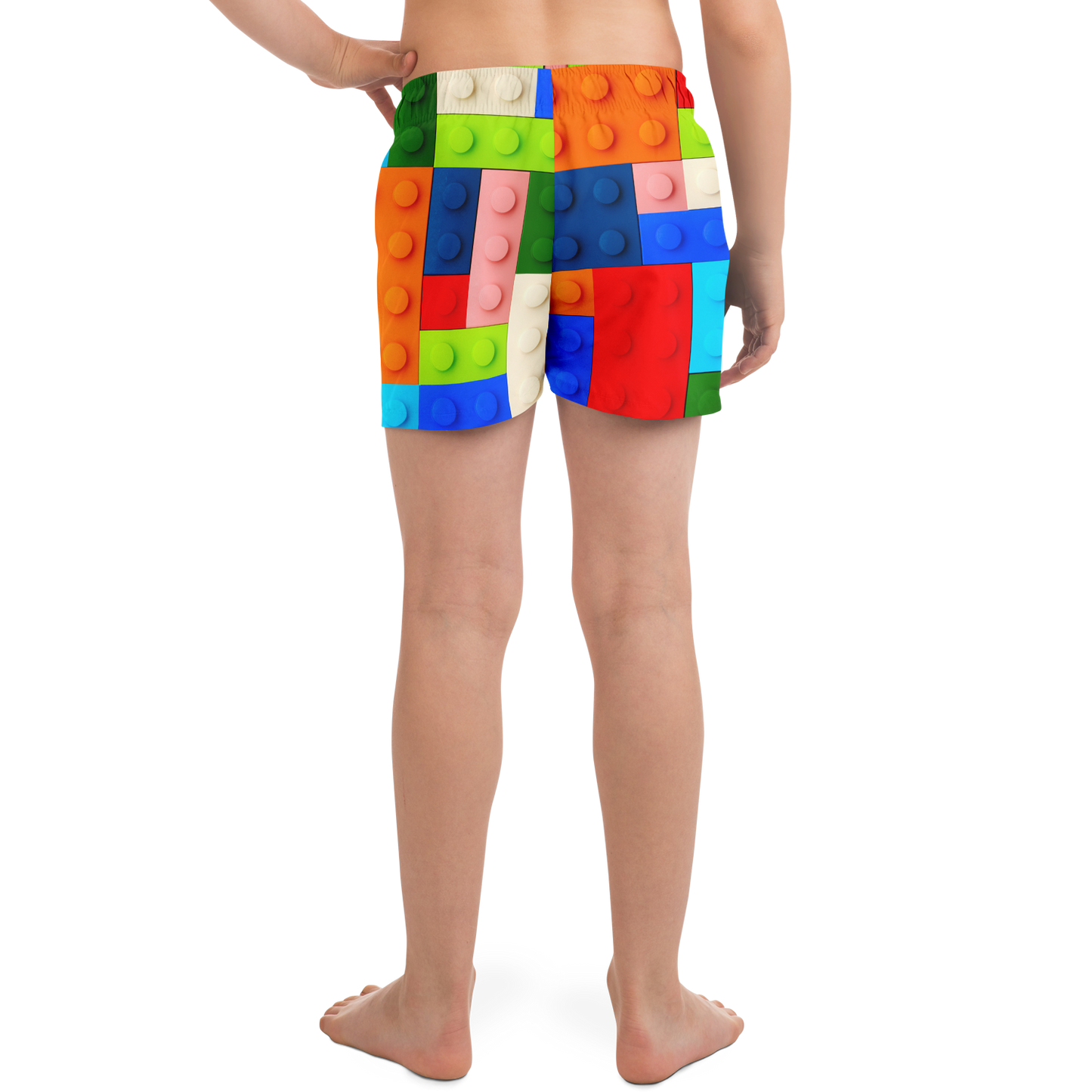 Boys Lego Pattern Swim Trunks