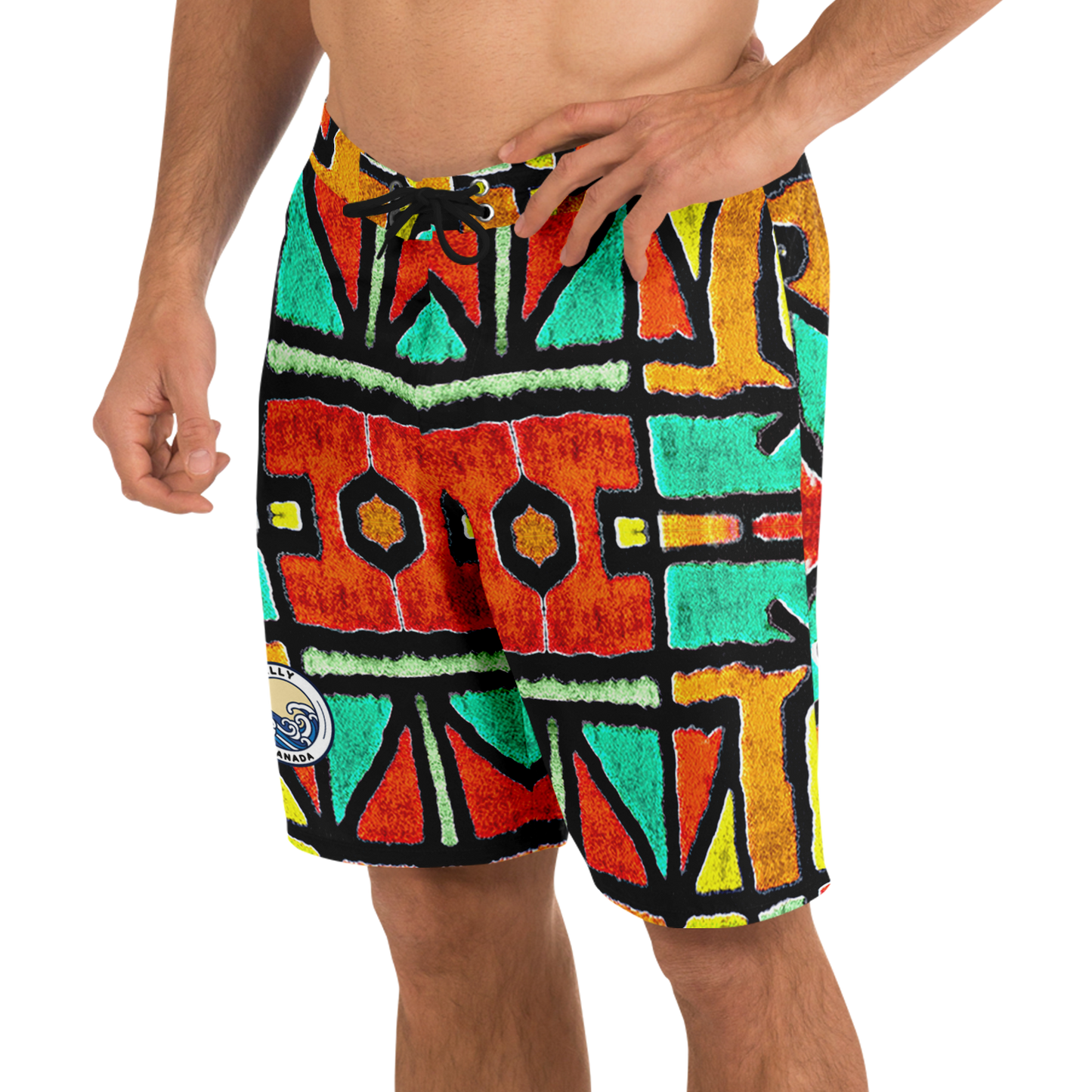 Short de bain à motifs 