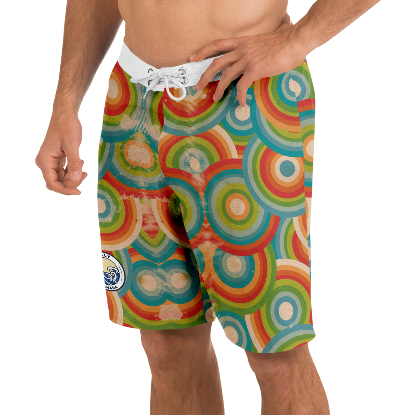 Circles Pattern Board Shorts