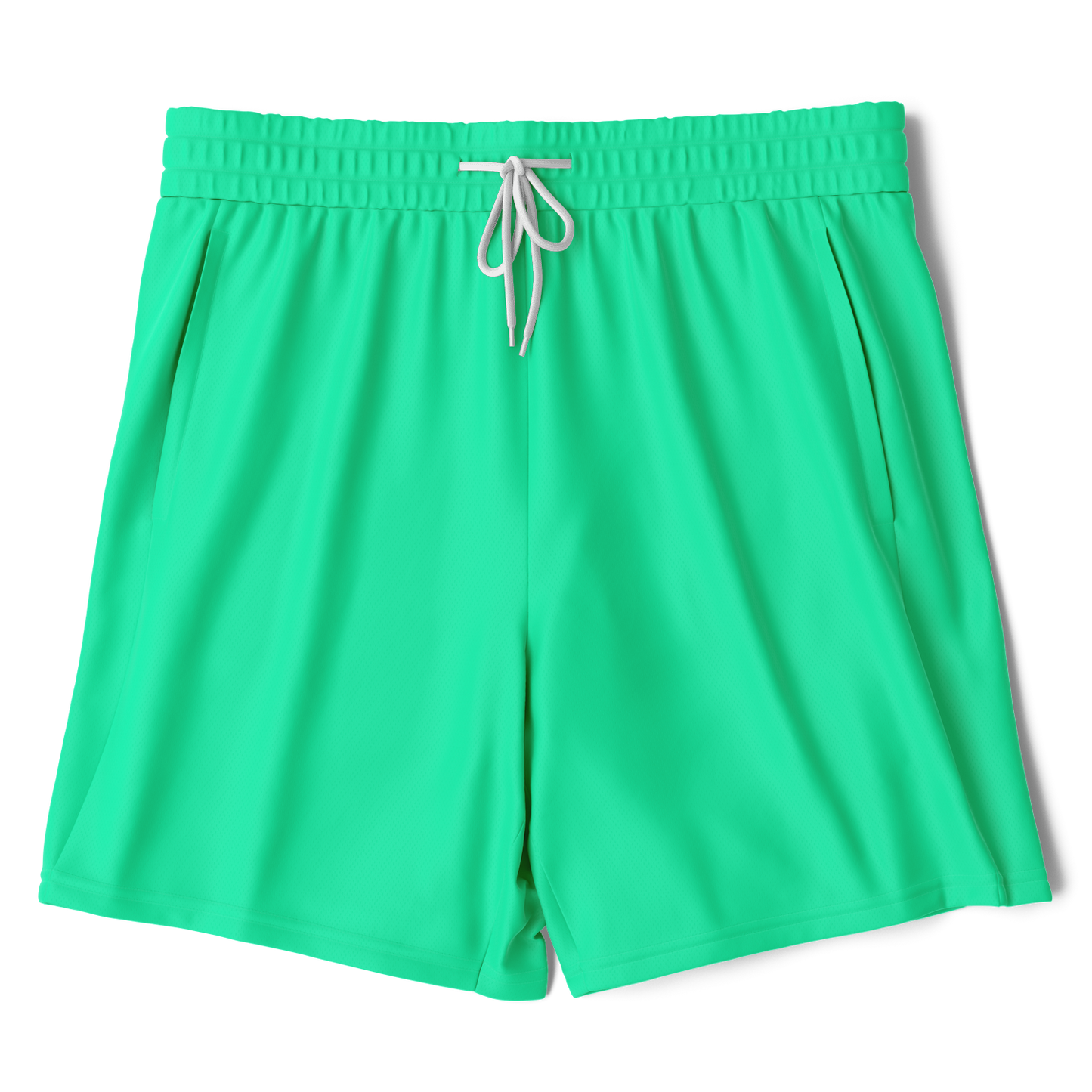 Short rashguard 2 en 1 vert écume de mer et blanc pour homme 