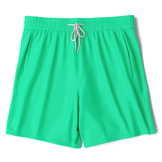 Men's Seafoam Green with White Rash Guard 2-in-1 Shorts