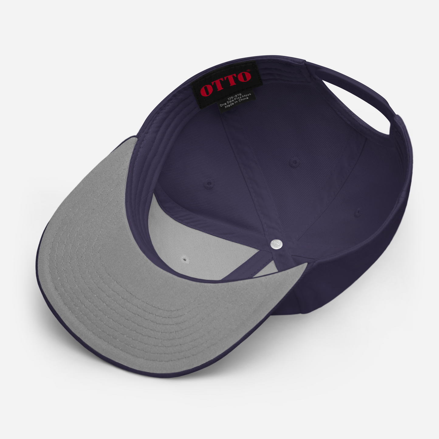 Snapback Hat with Grey Undervisor