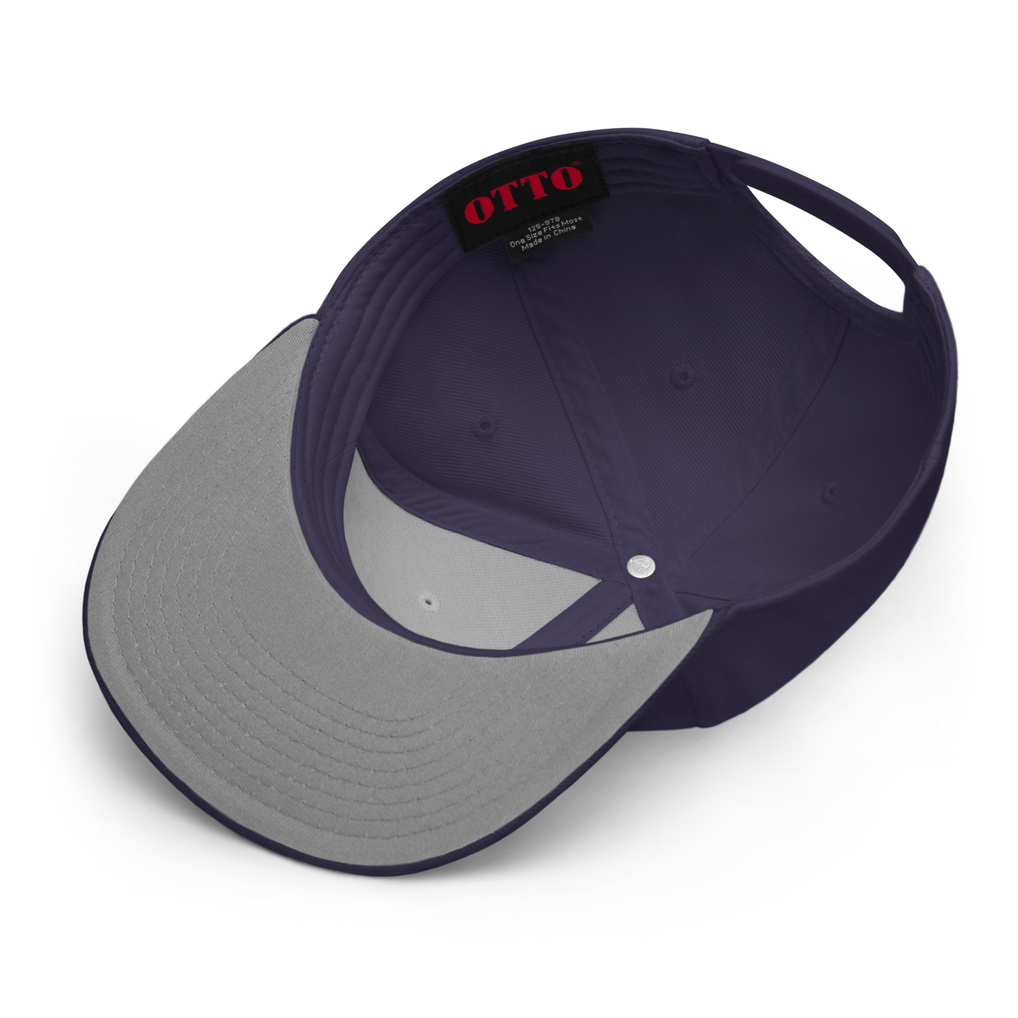 Snapback Hat with Grey Undervisor