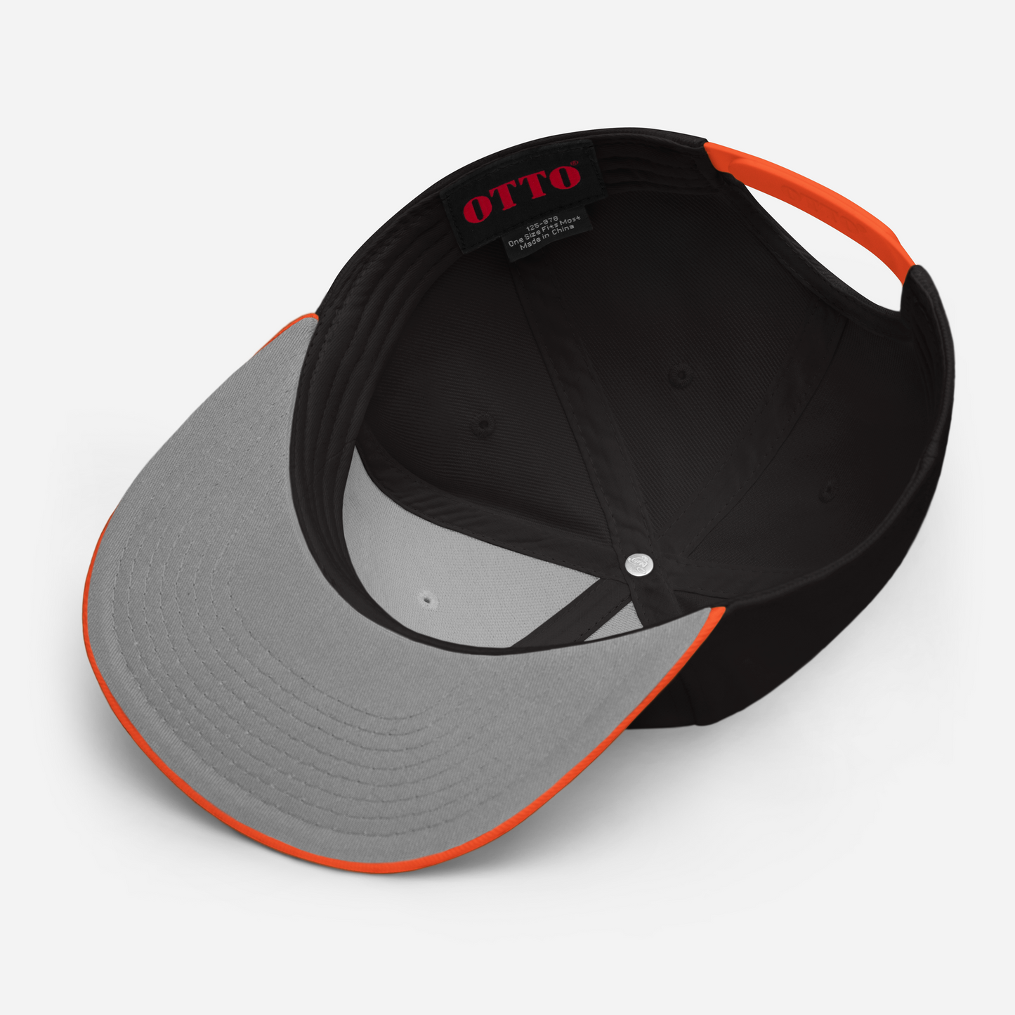 Snapback Hat with Grey Undervisor