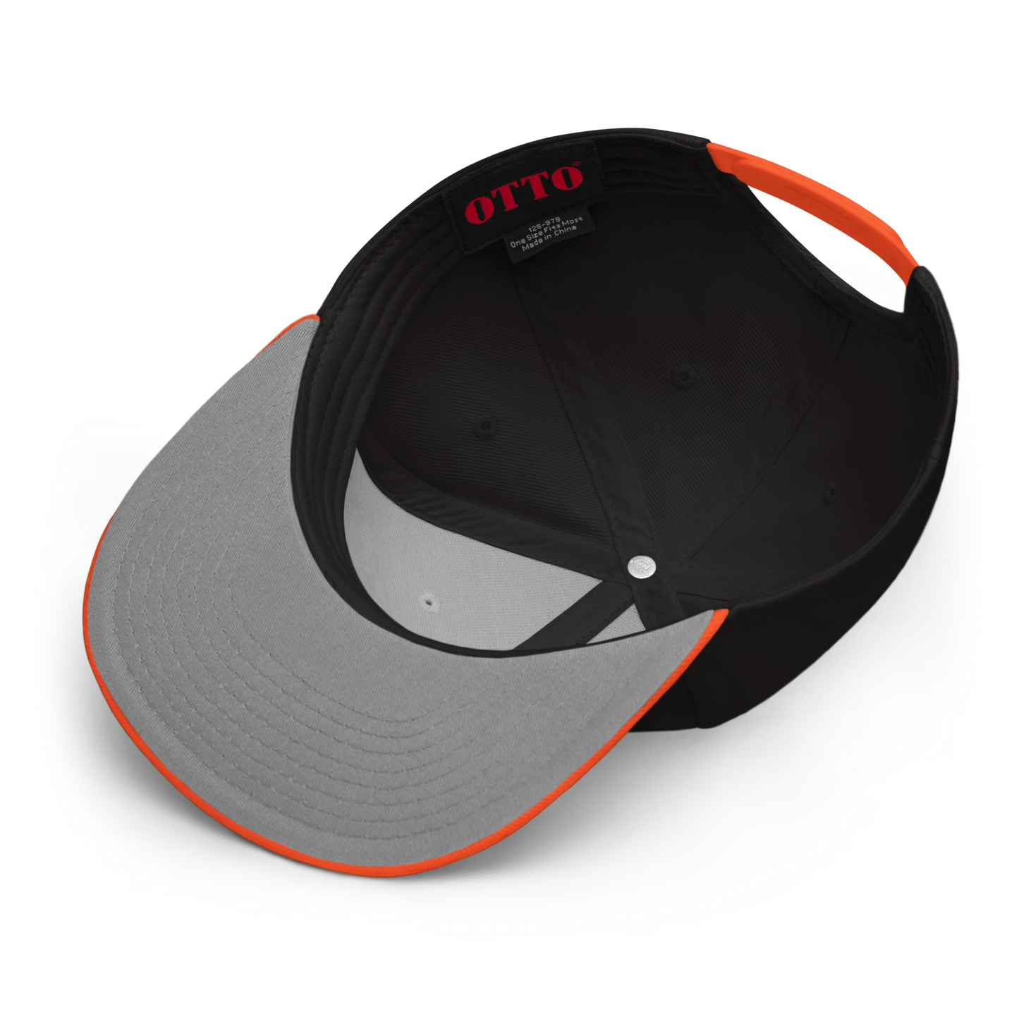 Snapback Hat with Grey Undervisor