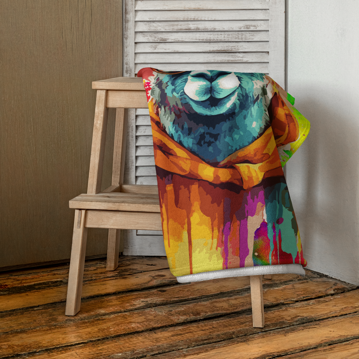 Llamabrain Print Towel